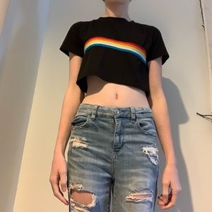 rainbow crop top